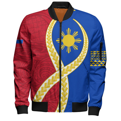 Philippines Filipinos Bomber Jacket Tribal Polynesian In My Heart