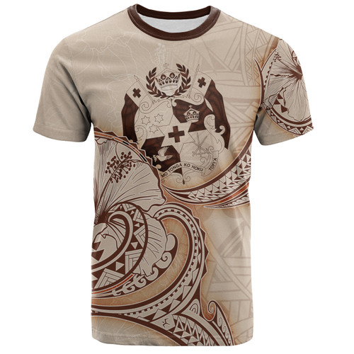 Tonga T-Shirt Hibiscus Flowers Vintage Style1