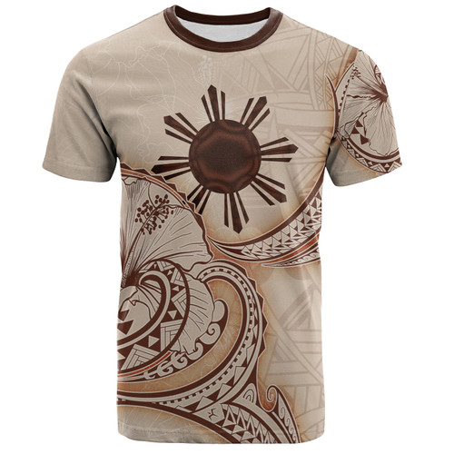 Philippines Filipinos T-Shirt Hibiscus Flowers Vintage Style1
