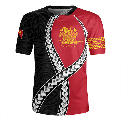 Papua New Guinea Rugby Jersey Tribal Polynesian In My Heart