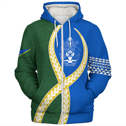 Solomon Islands Sherpa Hoodie Tribal Polynesian In My Heart