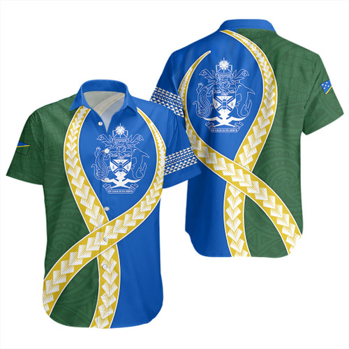 Solomon Islands Short Sleeve Shirt Tribal Polynesian In My Heart