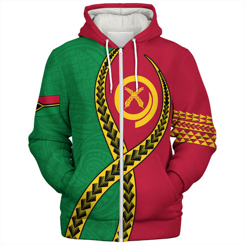 Vanuatu Sherpa Hoodie Tribal Polynesian In My Heart