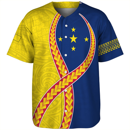 Niue Baseball Shirt Tribal Polynesian In My Heart