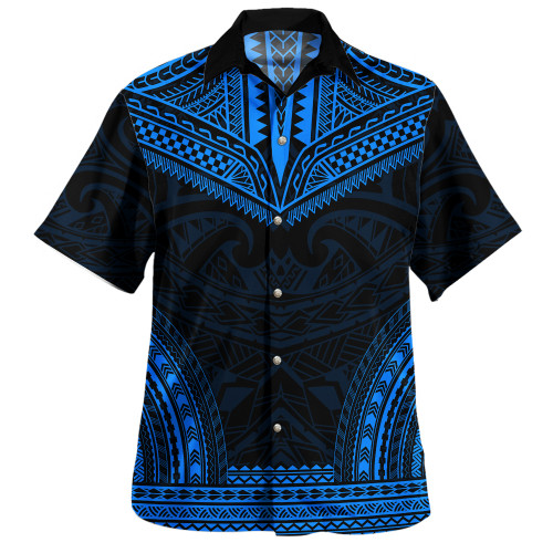 Custom Brocade Shirt Polynesian Chief Tattoo1