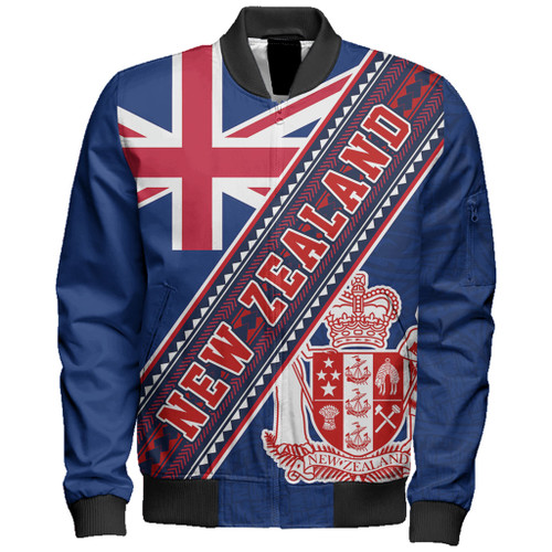 New Zealand Bomber Jacket Flag And Coat Of Arms