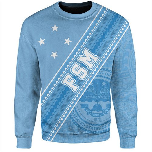 Federated States Of Micronesia Sweatshirt Flag And Coat Of Arms