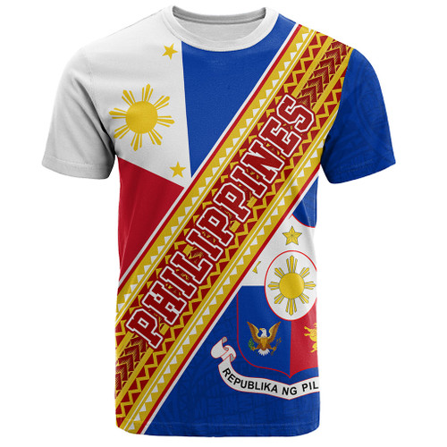 Philippines Filipinos T-Shirt Flag And Coat Of Arms