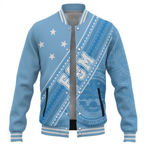 Federated States Of Micronesia Baseball Jacket Flag And Coat Of Arms