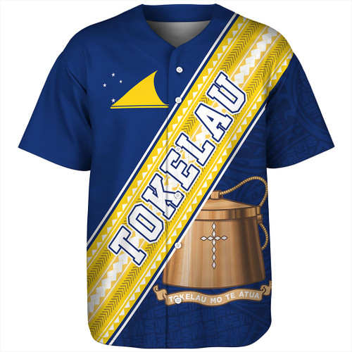Tokelau Baseball Shirt Flag And Coat Of Arms