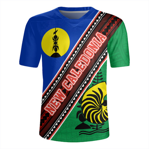 New Caledonia Rugby Jersey Flag And Coat Of Arms