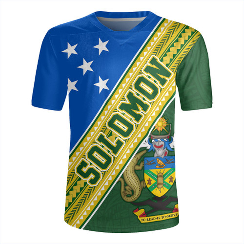 Solomon Islands Rugby Jersey Flag And Coat Of Arms