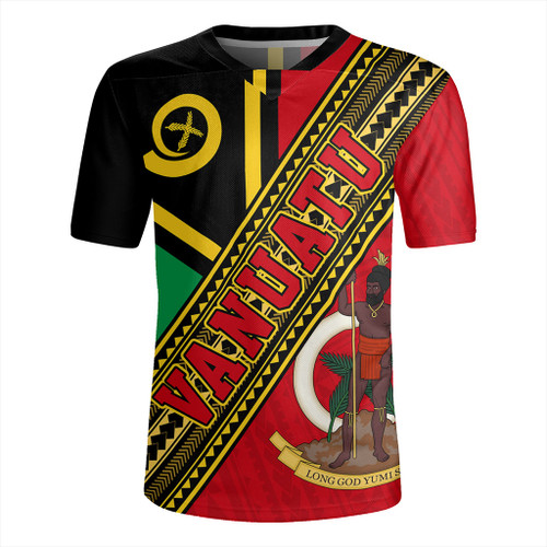 Vanuatu Rugby Jersey Flag And Coat Of Arms