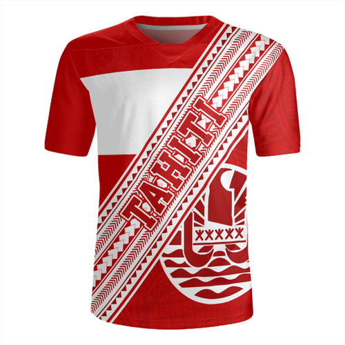 Tahiti Rugby Jersey Flag And Coat Of Arms