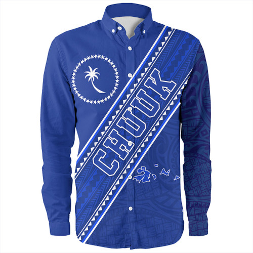 Chuuk State Long Sleeve Shirt Flag And Coat Of Arms
