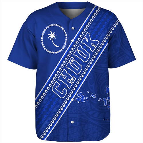 Chuuk State Baseball Shirt Flag And Coat Of Arms