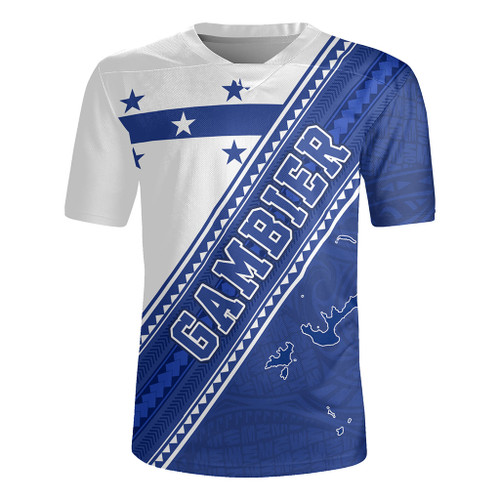 Gambier Islands Rugby Jersey Flag And Coat Of Arms
