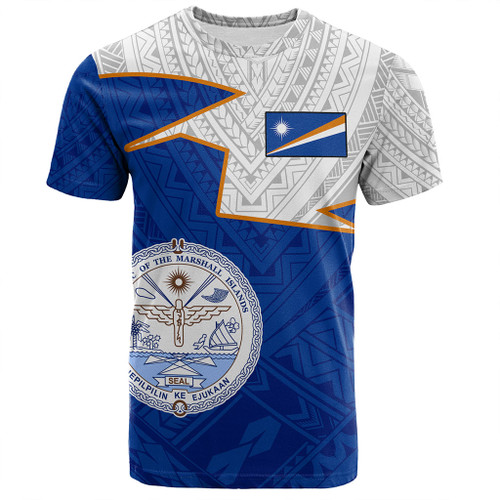 Marshall Islands T-Shirt Polynesian Tattoo Flag And Coat Of Arms