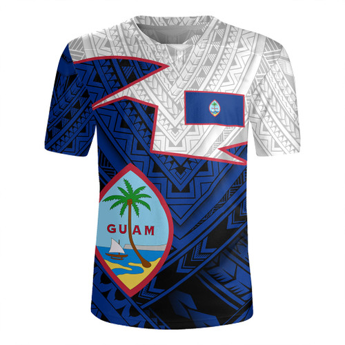 Guam Rugby Jersey Polynesian Tattoo Flag And Coat Of Arms