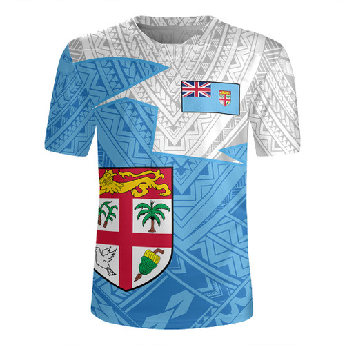 Fiji Rugby Jersey Polynesian Tattoo Flag And Coat Of Arms