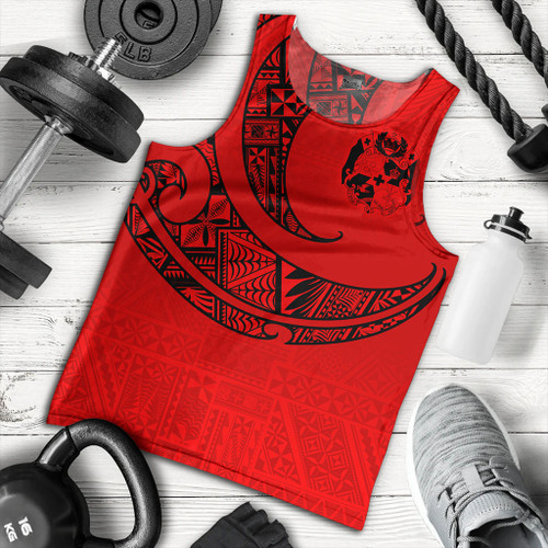 Tonga Tank Top Custom Ngatu Tribal Tattoo Style