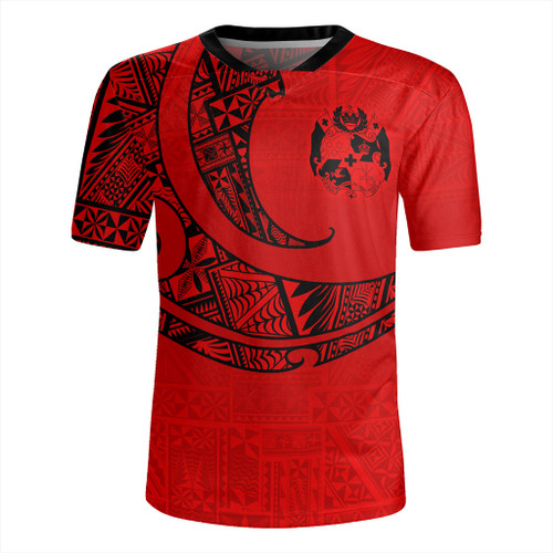 Tonga Rugby Jersey Custom Ngatu Tribal Tattoo Style