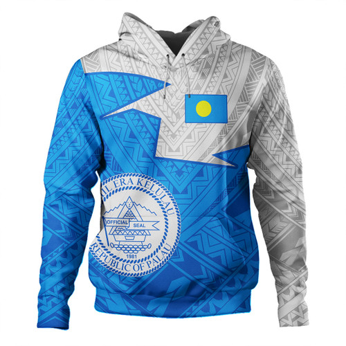 Palau Hoodie Polynesian Tattoo Flag And Coat Of Arms
