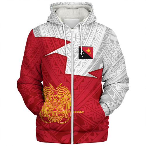 Papua New Guinea Long Sleeve Shirt Polynesian Tattoo Flag And Coat Of Arms