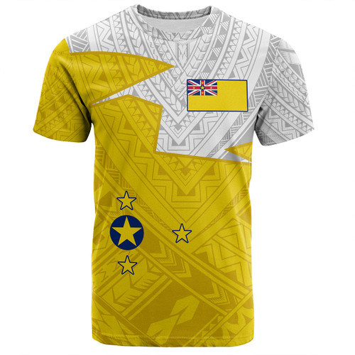 Niue T-Shirt Polynesian Tattoo Flag And Coat Of Arms