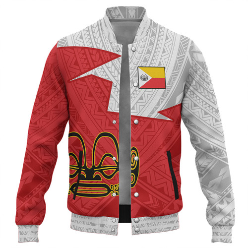 Marquesas Islands Baseball Jacket Polynesian Tattoo Flag And Coat Of Arms