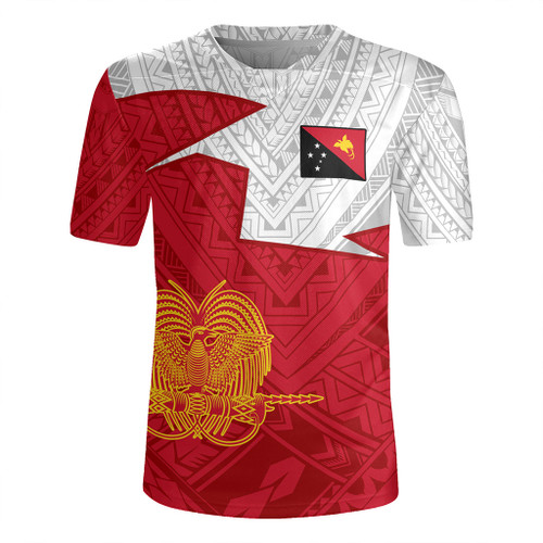 Papua New Guinea Rugby Jersey Polynesian Tattoo Flag And Coat Of Arms
