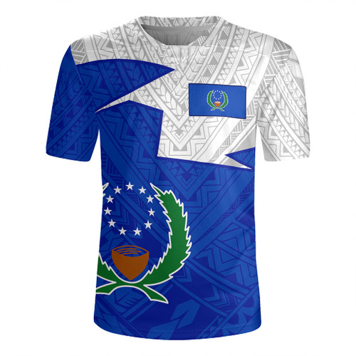 Pohnpei State Rugby Jersey Polynesian Tattoo Flag And Coat Of Arms