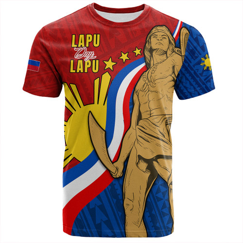 Philippines Filipinos T-Shirt Lapu-Lapu Hero With Polynesian Pattern