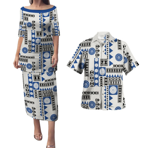 Fiji Combo Puletasi And Shirt Bula Fabric