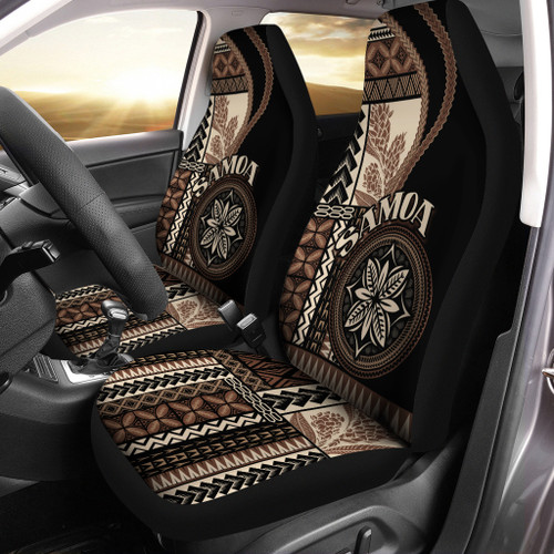 Samoa Car Seat Covers Samoan Siapo Motif Classic Style1