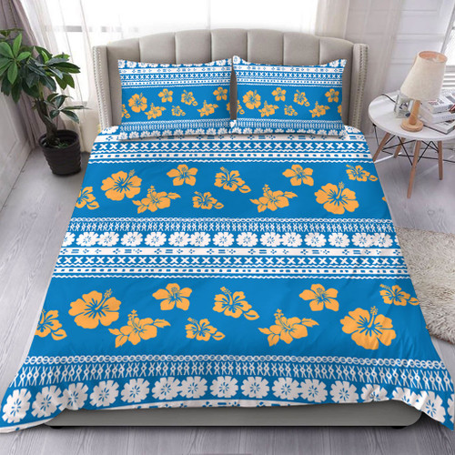 Fiji Bedding Set Tapa Flower Fabric Print