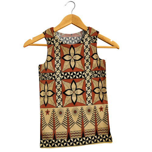 Tonga Tank Top Tapa Motif1