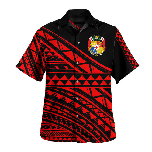 Tonga Hawaiian Shirt Special Polynesian Ornaments RED1