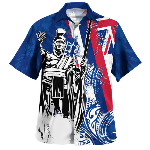 Hawaii Hawaiian Shirt King Kamehameha I Flag Tropical