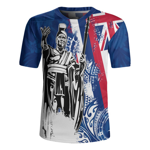 Hawaii Rugby Jersey King Kamehameha I Flag Tropical