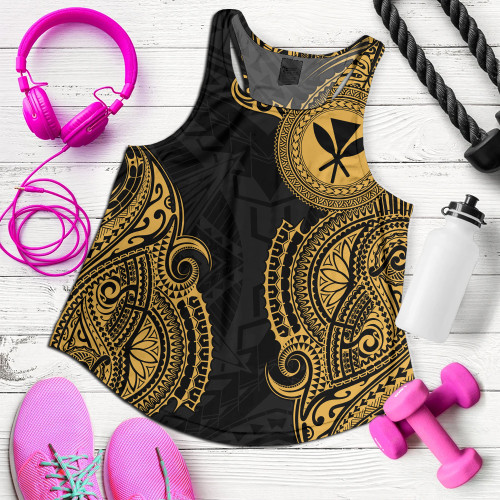 Hawaii Women Tank Tribal Polynesia Half With Seal Kanaka