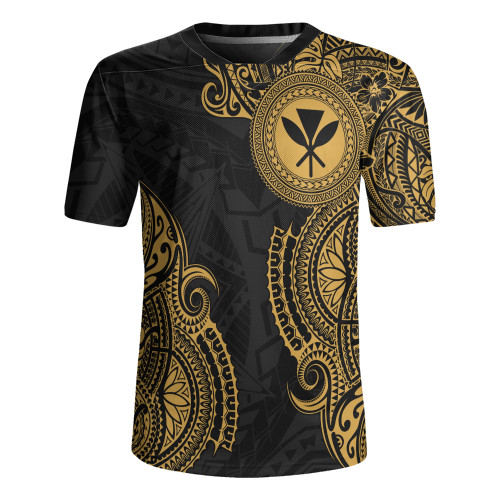 Hawaii Rugby Jersey Tribal Polynesia Half With Seal Kanaka