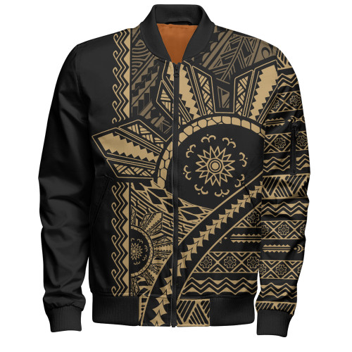 Philippines Filipinos Bomber Jacket Traditional Sun Batok Tattoo Design