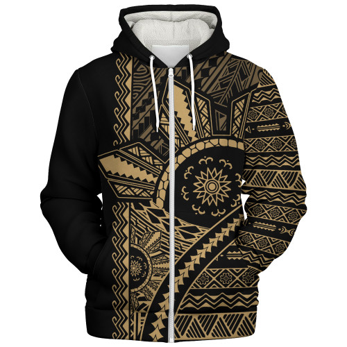 Philippines Filipinos Sherpa Hoodie Traditional Sun Batok Tattoo Design