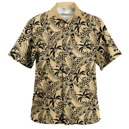 Polynesia Hawaiian Shirt Tribal Coconut Palm