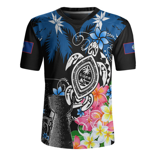 Guam Rugby Jersey Chamorro With Seal Turtle Coconut Tree