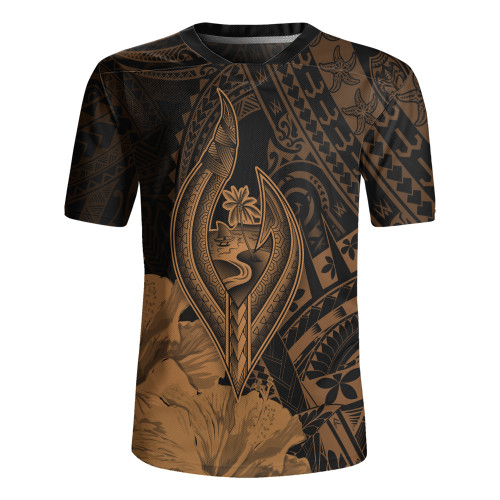 Guam Rugby Jersey Tribal Seal Hook Hibiscus Style