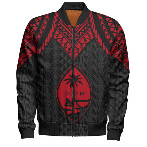 Guam Bomber Jacket Polynesian Armor Style Red