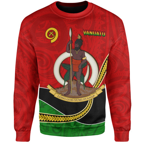 Vanuatu Sweatshirt Melanesian Spirit Totem Art