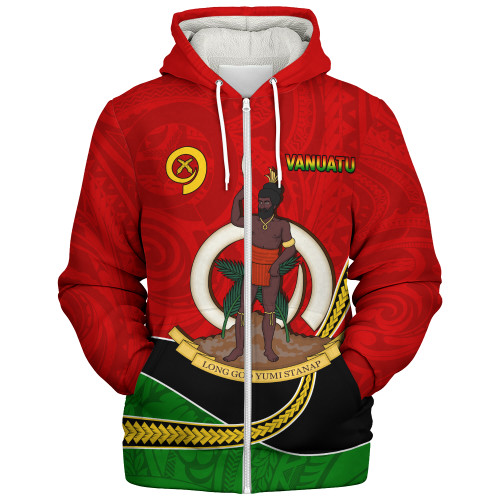 Vanuatu Sherpa Hoodie Melanesian Spirit Totem Art